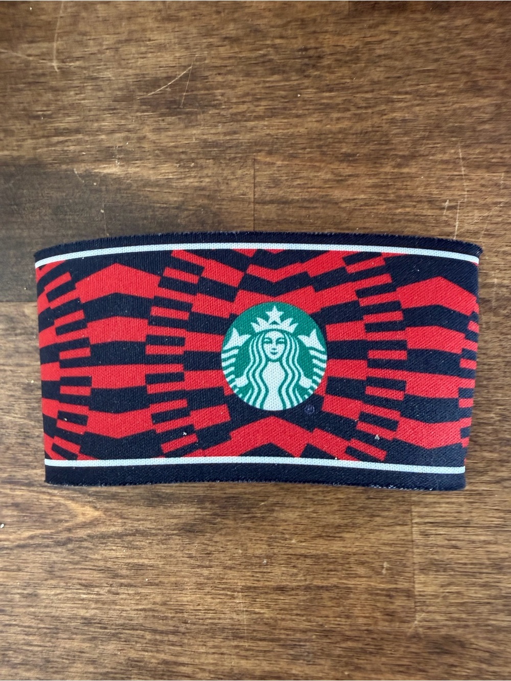 Starbucks USA Red & Blue Graphic Neoprene Cup Sleeve